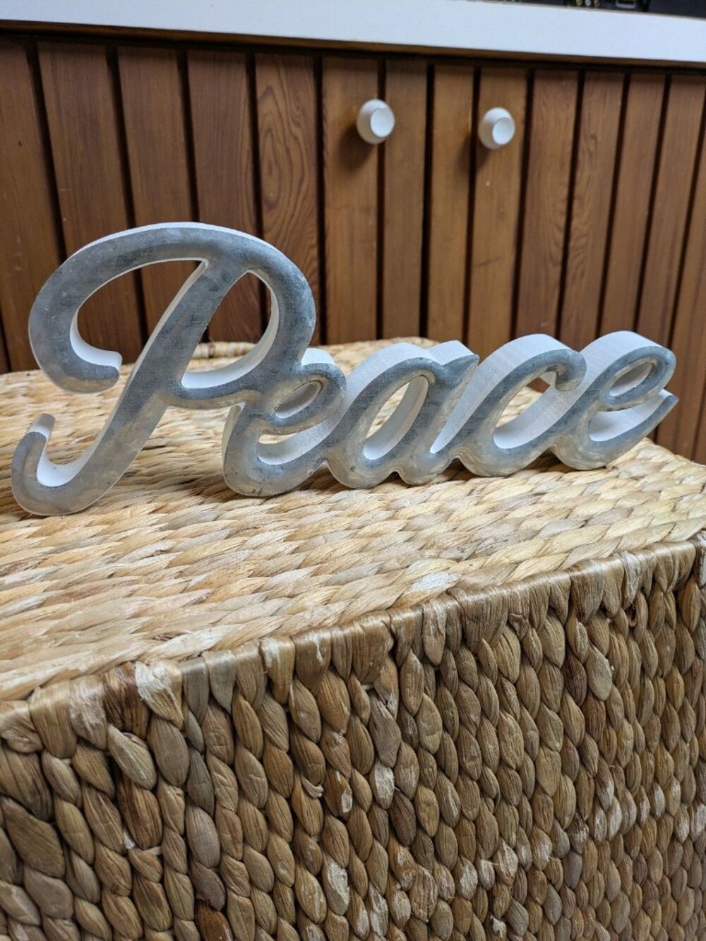Wood Metal galvanized Peace Holiday Christmas Winter decor